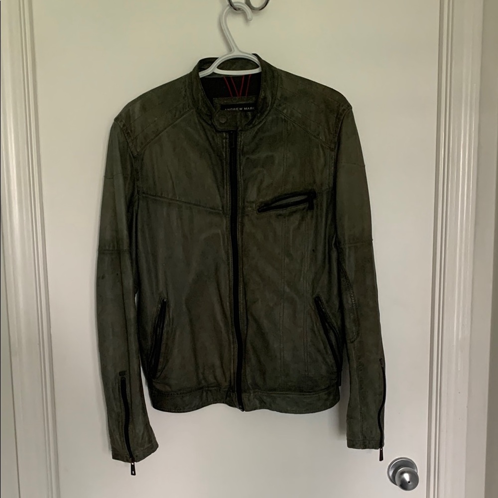 Andrew Marc Green Lightweight Utility Jacket